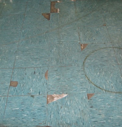 Asbestos vinyl floor tiles